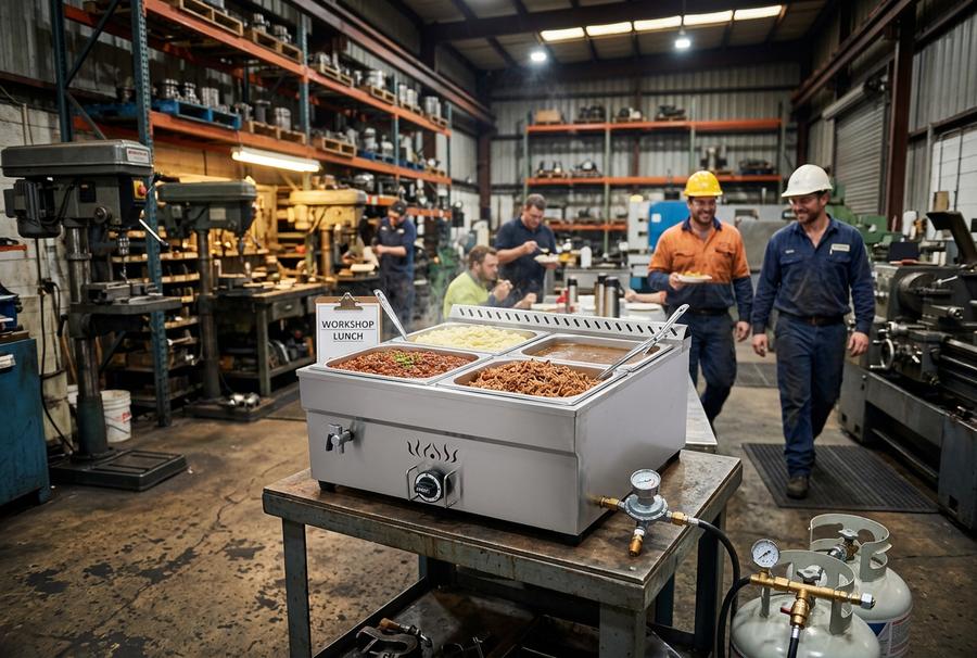 4-Pan Food Warmer at catering event