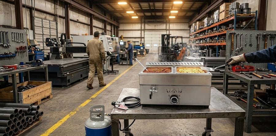 Commercial food warmer setup